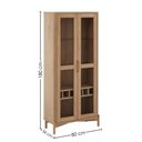 Ver imagem 3 de Cristaleira Madeira Macica Taeda 2 Portas com Led 180x80 Cm 3313u Tauari Festra