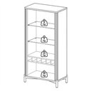 Ver imagem 4 de Cristaleira Madeira Macica Taeda 2 Portas com Led 180x80 Cm 3313u Tauari Festra