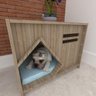 casinha de cachorro medio grande mdf Amadeirado escuro - 1