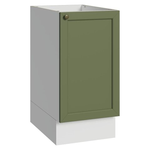 Balcão de Cozinha 40 cm 1 Porta (sem Tampo) Branco/Verde Vik Madesa