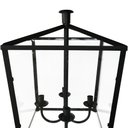 Ver imagem 6 de Pendente Estio Lampião Rústico Com Vidro e Cúpula de Algodão Libertas Rosas Artesanato Lampião Com C