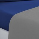 Ver imagem 3 de Jogo de Cama Malha Lençol 100% Algodão Gran Moratta 3 Peças Solteiro Cinza-azul Royal