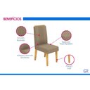 Ver imagem 5 de Mesa Sala Jantar Celeste + 4 Cadeiras Lia Cedro DJ Móveis