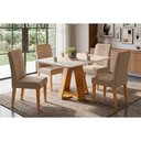 Ver imagem 1 de Mesa Sala Jantar Celeste + 4 Cadeiras Lia Cedro DJ Móveis