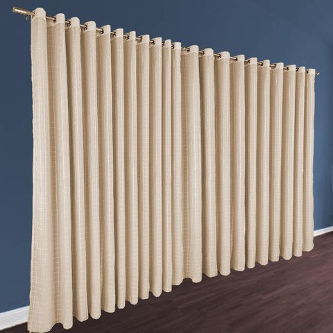 Cortina Blackout Blecaute Milam Quarto 5,50 X 2,80 Palha