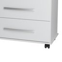 Ver imagem 3 de Cômoda com 8 Gavetas Pés Rodízios Jade – Branco – Móveis Primus