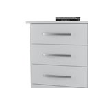 Ver imagem 2 de Cômoda com 8 Gavetas Pés Rodízios Jade – Branco – Móveis Primus