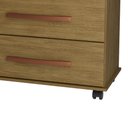 Ver imagem 3 de Cômoda com 8 Gavetas Pés Rodízios Jade – Freijó – Móveis Primus