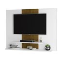 Ver imagem 3 de Painel para Tvs de até 42 Polegadas Dom - Branco com Freijó - Móveis Primus