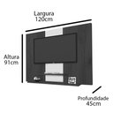 Ver imagem 4 de Painel para Tvs de até 42 Polegadas Dom - Branco com Freijó - Móveis Primus
