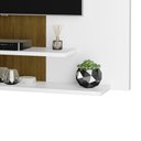 Ver imagem 2 de Painel para Tvs de até 42 Polegadas Dom - Branco com Freijó - Móveis Primus