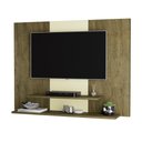Ver imagem 3 de Painel para Tvs de até 42 Polegadas Dom - Amêndoa Wood com Branco - Móveis Primus