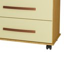 Ver imagem 3 de Cômoda com 8 Gavetas Pés Rodízios Jade – Mel com Pérola – Móveis Primus