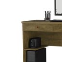 Ver imagem 2 de Escrivaninha com 1 Gaveta e 1 Porta Ariel - Amêndoa Wood - Móveis Primus