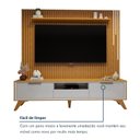 Ver imagem 2 de Conjunto Painel Lyon (Paris) com LED e Rack Viena (Áustria) 220 cm Off White/Naturalle