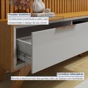 Ver imagem 6 de Conjunto Painel Lyon (Paris) com LED e Rack Viena (Áustria) 220 cm Off White/Naturalle
