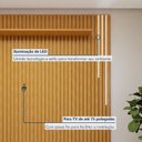Ver imagem 4 de Conjunto Painel Lyon (Paris) com LED e Rack Viena (Áustria) 220 cm Off White/Naturalle