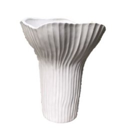 Vaso para Flores - Forma Orgânica Off White Acabamento Fosco - 1
