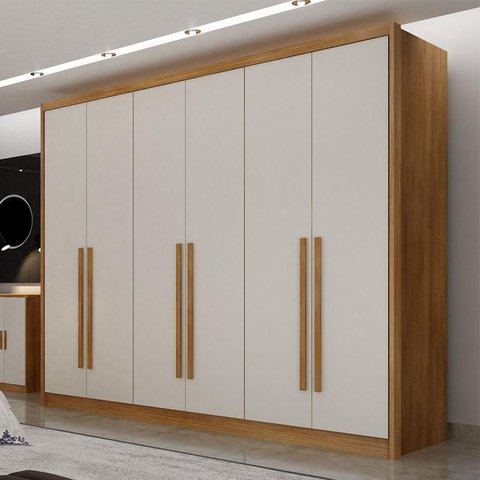 Guarda Roupa Casal Ambiente Bandeira 6 Portas 8 Gavetas Cumaru 25 Fendi – Novo Horizonte