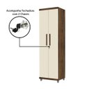 Ver mais imagens de Armário Multiuso 2 Portas com Chave Organizador Home Office Lavanderia Freijó/off White - Lh Móveis