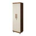 Ver imagem 4 de Armário Multiuso 2 Portas com Chave Organizador Home Office Lavanderia Freijó/off White - Lh Móveis
