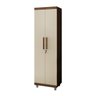 Armário Multiuso 2 Portas com Chave Organizador Home Office Lavanderia Freijó/off White - Lh Móveis - 4