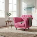 Ver imagem 2 de Poltrona Decorativa Dália Veludo Rosa
