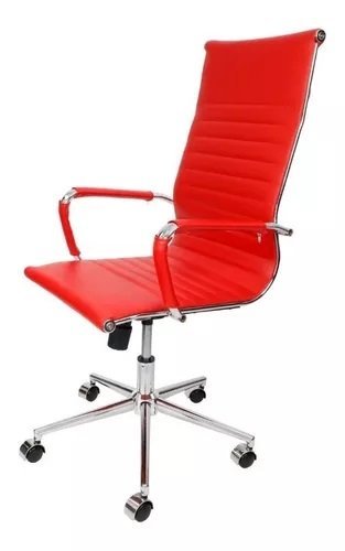Cadeira de escritório Presidente Esteirinha Charles Eames Vermelha