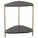 Ver imagem 3 de Kit 02 Mesas de Centro e 01 Mesa Lateral Pés Metálicos Adek A03 Nero Dourado - Lyam Decor