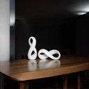Ver imagem 3 de Escultura Infinito Enfeite Moderno Decoração Branco