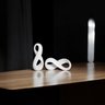 Escultura Infinito Enfeite Moderno Decoração Branco - 2