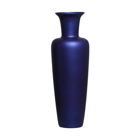 Vaso de Chão Madri Luxo Decoração Cerâmica Azul Royal