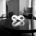 Ver imagem 5 de Escultura Infinito 2 Decoração em Cerâmica Branco