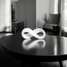 Escultura Infinito 2 Decoração em Cerâmica Branco - 5