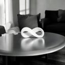 Ver imagem 2 de Escultura Infinito 2 Decoração em Cerâmica Branco