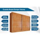 Ver imagem 2 de Guarda Roupa 2 Portas de Correr e 4 Gavetas Verona Plus Braúna - Europa