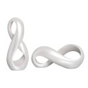 Ver imagem 1 de Escultura Infinito Enfeite Moderno Decoração Cerâmica Pérola
