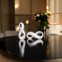 Ver imagem 5 de Escultura Infinito Enfeite Moderno Decoração Cerâmica Pérola