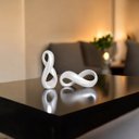 Ver imagem 3 de Escultura Infinito Enfeite Moderno Decoração Cerâmica Pérola