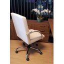 Ver imagem 2 de Cadeira de Escritório Giratória Work Branca Cromada 100% Nacional