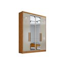 Ver imagem 1 de Guarda Roupa Solteiro 4 Portas e 3 Gavetas C- Espelho Moderni Freijo Cumaru C- Fendi