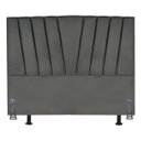 Ver imagem 2 de Cabeceira Estofada Casal 140 Cm Noah em Linho com Frame:cinza Escuro