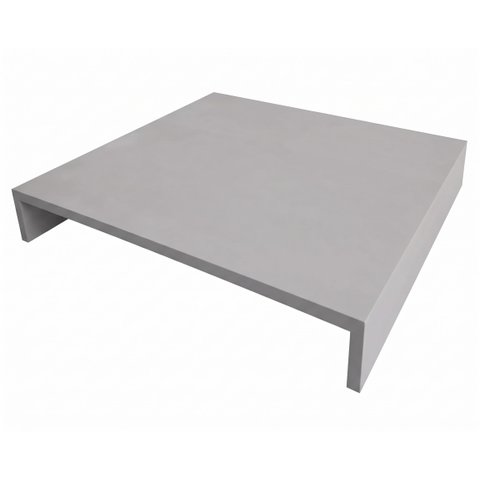 Tampa de Proteção Fogão Cooktop 2 Bocas em MDF Cinza 37x52