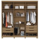 Ver imagem 2 de Guarda Roupa Casal 6 Portas em Mdf New Honduras Móveis Rimo - Carvalho
