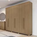 Ver imagem 1 de Guarda Roupa Casal 6 Portas em MDF New Honduras Móveis Rimo - Carvalho