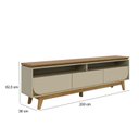 Ver imagem 6 de Estante Home Theater com Bancada Suspensa Luna com Aparador para Sala Buffet Mônaco Cumaru Opala - M