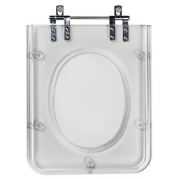 Assento Sanitario Poliester Quadra Transparente para vaso Deca - 1