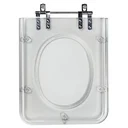 Ver imagem 1 de Assento Sanitario Poliester Quadra Transparente para vaso Deca
