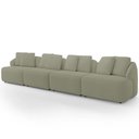Ver imagem 6 de Sofá 4 Lugares para Sala de Estar Living 308cm Arlo F04 Bouclê Oliva Tc-10052 - Lyam Decor