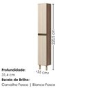 Ver imagem 4 de Paneleiro Kali Premium 2 Portas 3 Prateleiras MDF 35cm Carvalho Toq Bianco